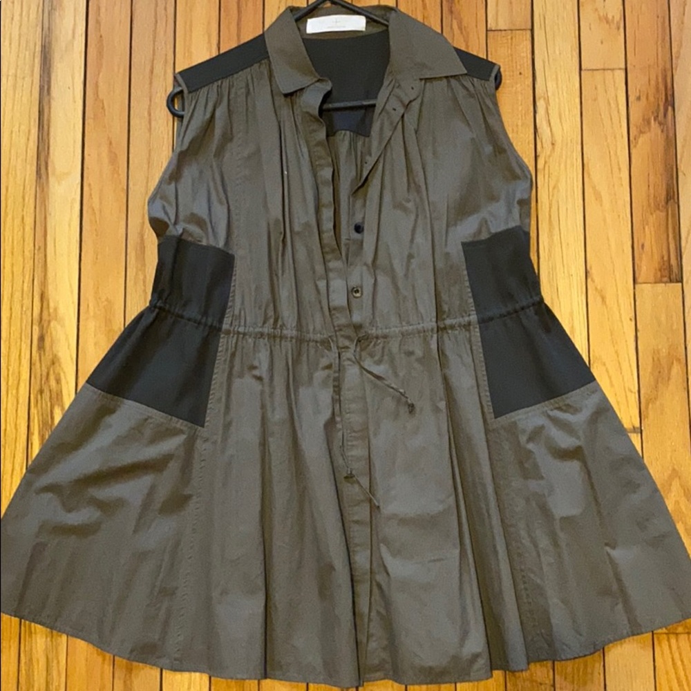 THAKOON ADDICTION UTILITY DRESS - OLIVE SZ.0